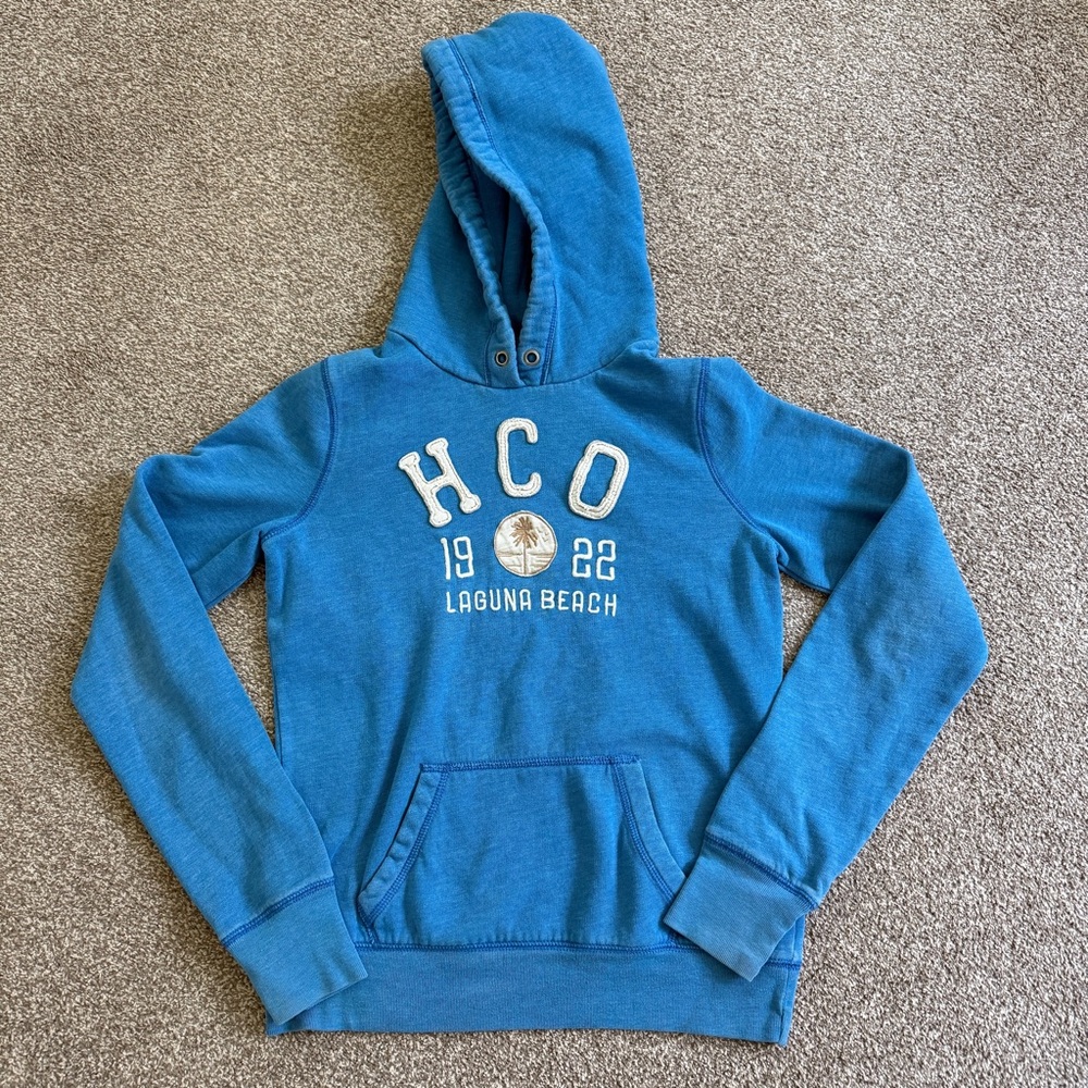 VINTAGE Hollister HCO Laguna Beach Hoodie Blue Juniors Size Medium
